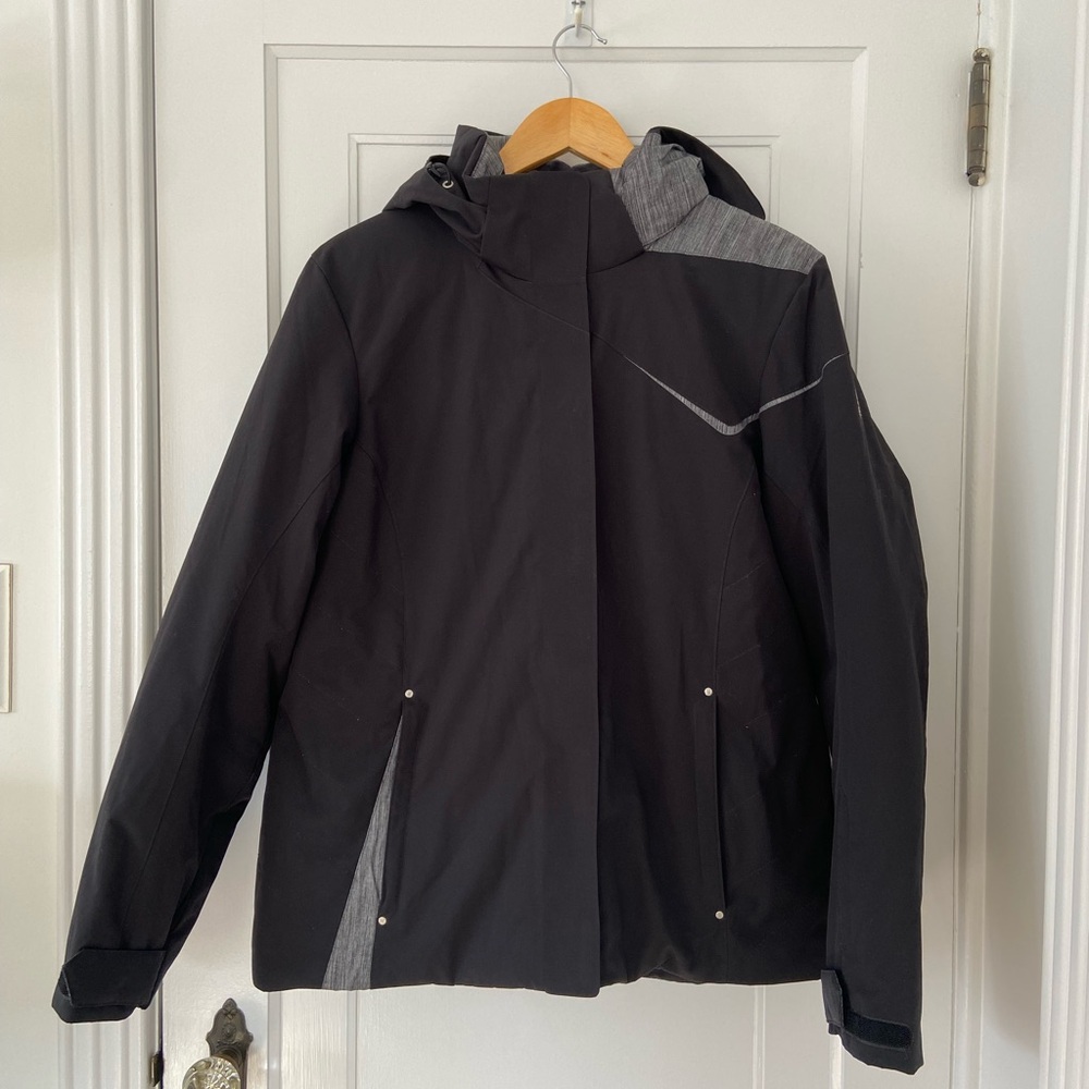 Spyder black and grey ski jacket, size 14